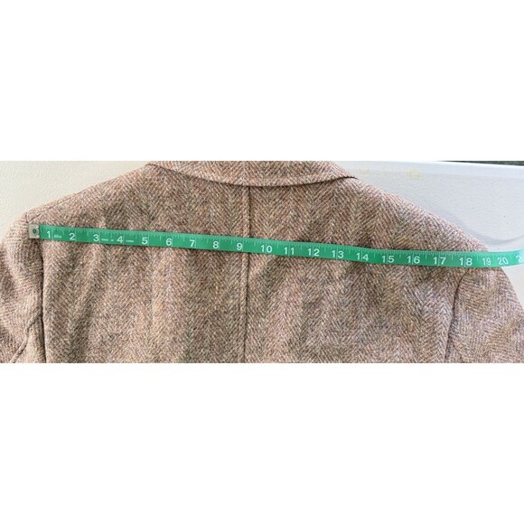 Vtg Polo University By Ralph Lauren Wool Tweed Blazer Herringbone Old Money 44 - Picture 13 of 13